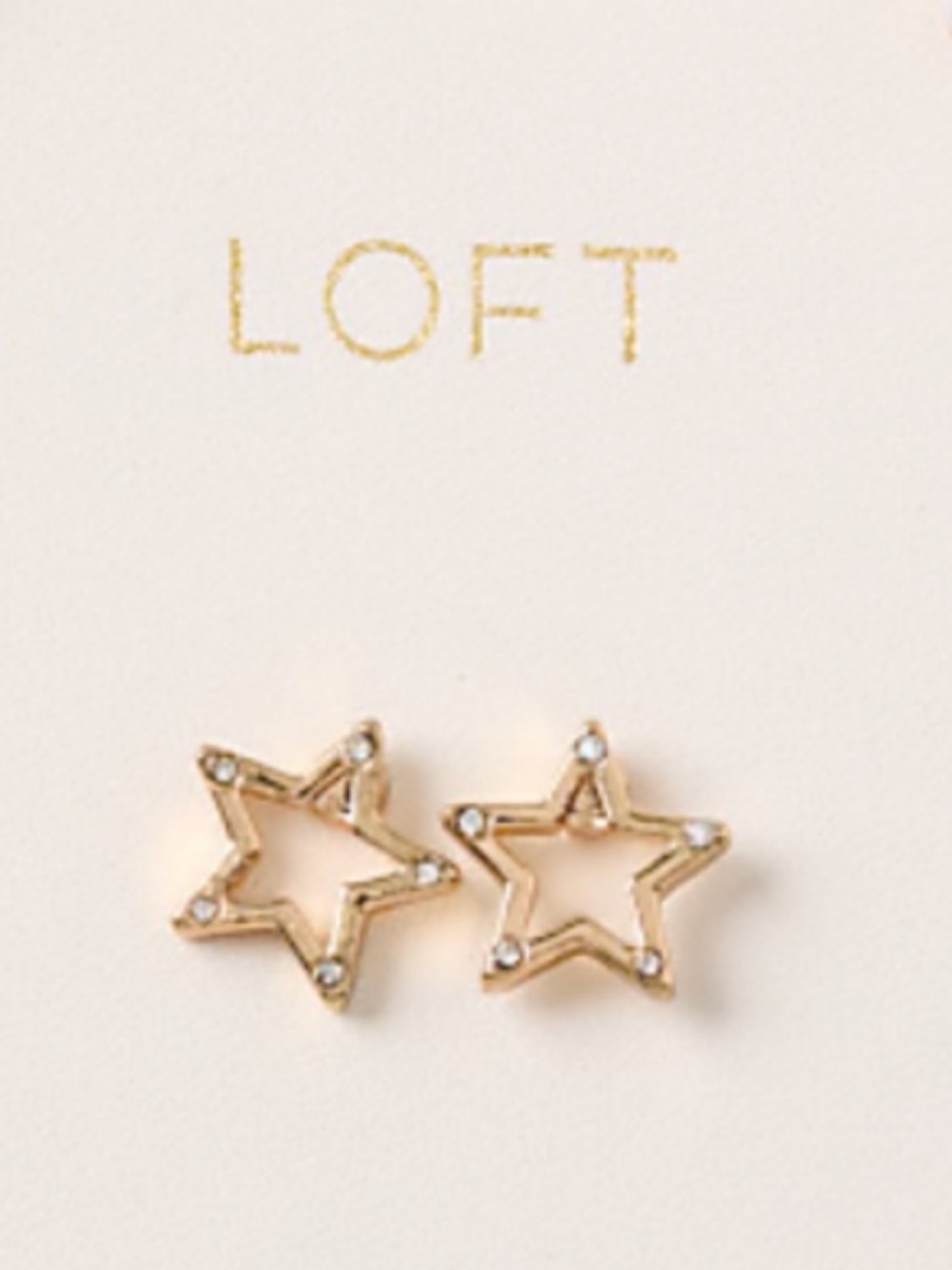 Ann Taylor LOFT Gold Star Stud Earrings